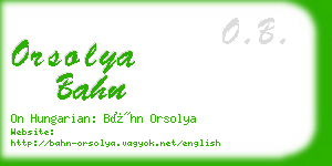 orsolya bahn business card